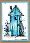 Morning Lady Outhouse Card